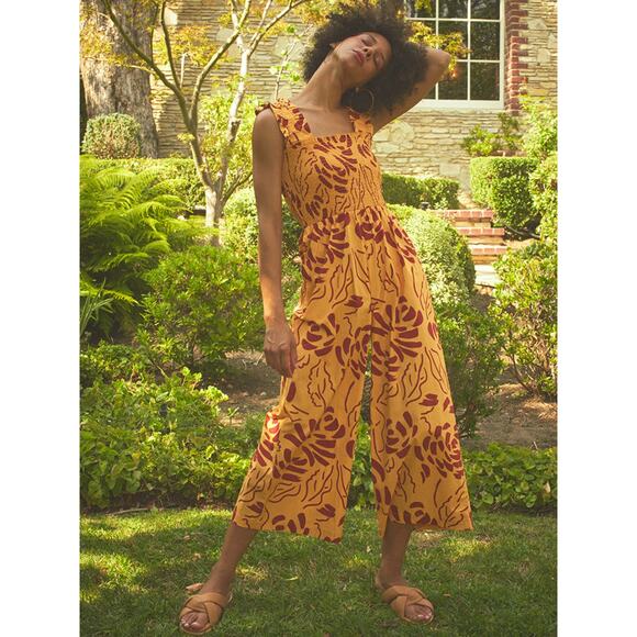 The Odells Jane Jumpsuit in Zest Multi Anthropologie - Picture 3 of 10